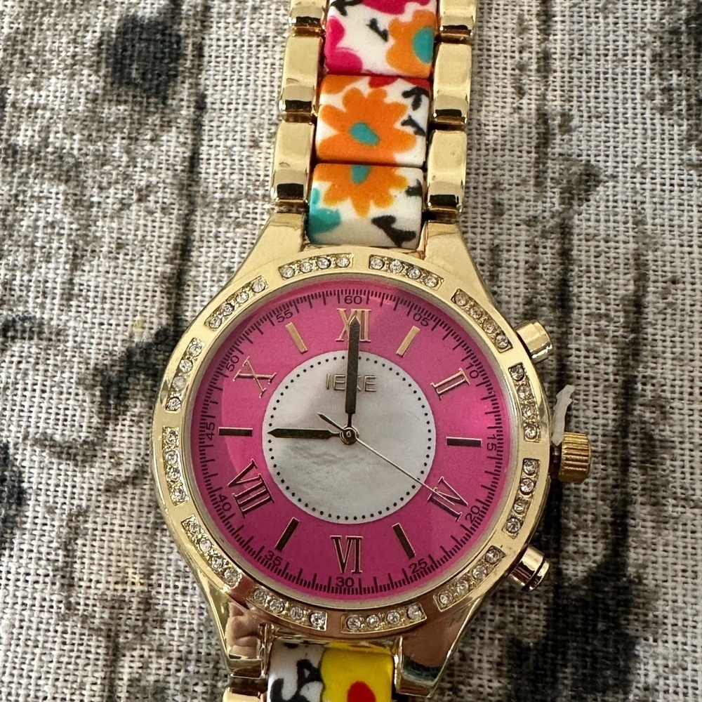 Floral detail watch multicoloured new gift jewellery - Picture 4 of 12